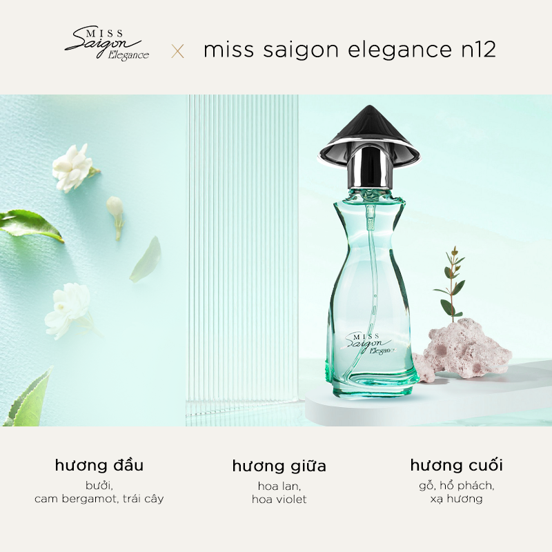 Nước hoa nữ miss saigon elegance edp n12 15ml - hộp xanh lá
