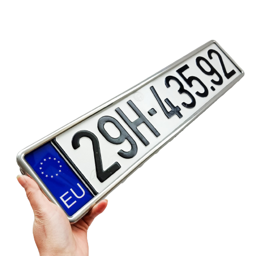 Khung biển số ô tô kích thước cũ viền inox có meca và logo giá 1 chiếc