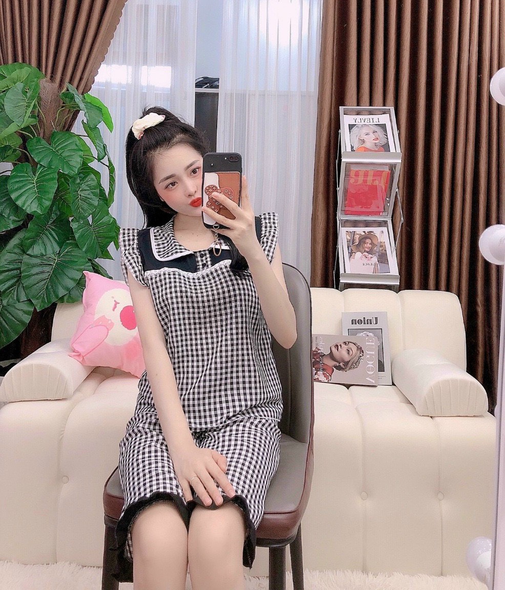 Set bộ lụa mặc nhà tay cánh tiên dễ thương size 40-55kg #lt03