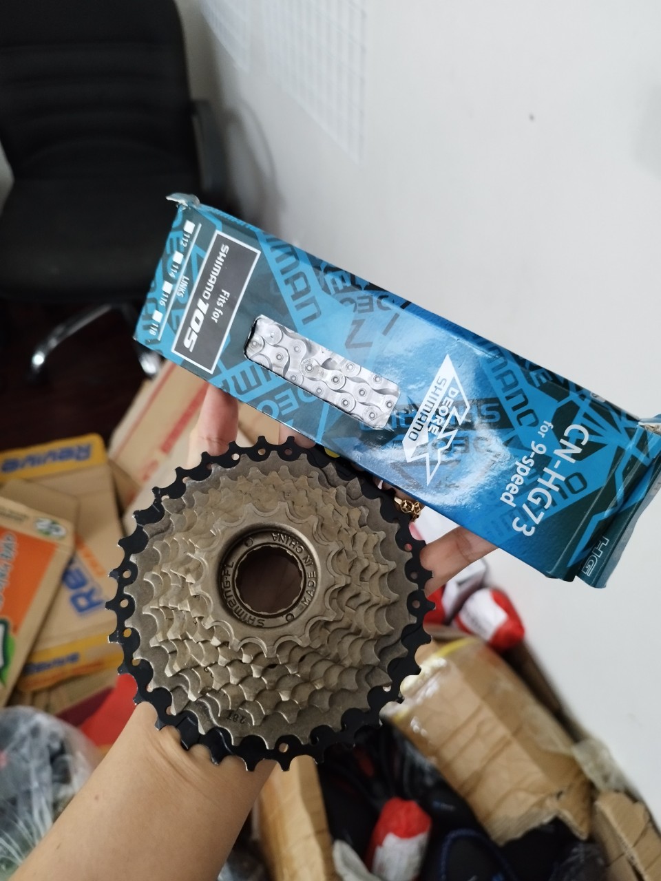 Combo sên xe đạp 6/7/8 tốc độ shimano + líp 7 8 xe đạp shimeng