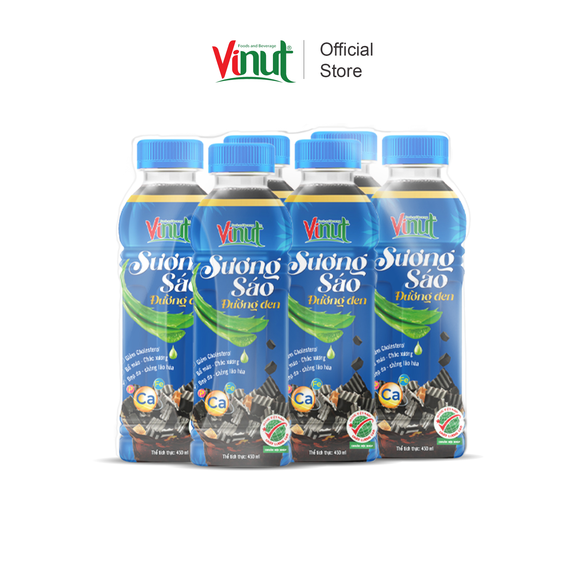 Chai Sương Sáo Đường đen Vinut 450ml thanh mát, bổ dưỡng