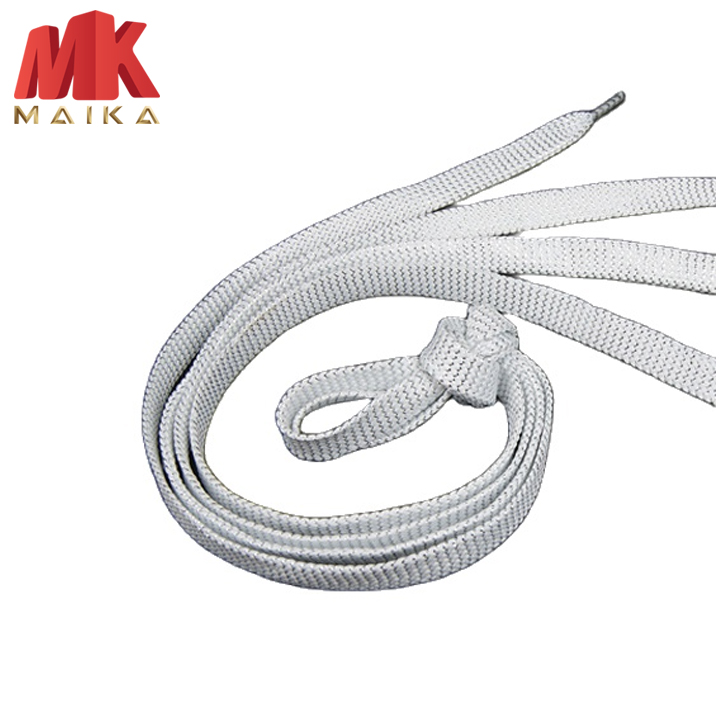 (1 đôi) - Dây Buộc Giày Sợi Dẹt Màu Xám Kim Tuyến Bạc MKPK8 110cm - dây giày nam nữ, dây giày thể thao dẹt, dây buộc giày thời trang, dây giày dù, dây dù, dây giày phượt, dây giày vải MK MAIKA