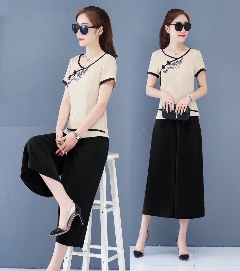 Set bộ ống rộng thiêu hoa