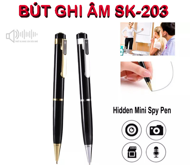 Máy Ghi Âm Mini Bút Ghi Âm Giọng Nói Thiết Bị Ghi Âm Chuyên Nghiệp SK023 Với Công Nghệ Khử Tiếng Ồn Lọc Tạp Âm USB 2.0 Tốc Độ Cao Chip Ghi Âm Có Độ Nhạy Cao Dung Lượng Khủng Pin Trâu Ghi Âm Cực Tốt