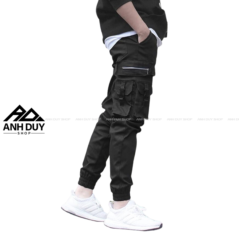 Quần Jogger Nam Kaki Co Giãn Túi Hộp Phong Cách Hiphop Đường Phố Thể Thao Unisex ANH DUY SHOP JGV01