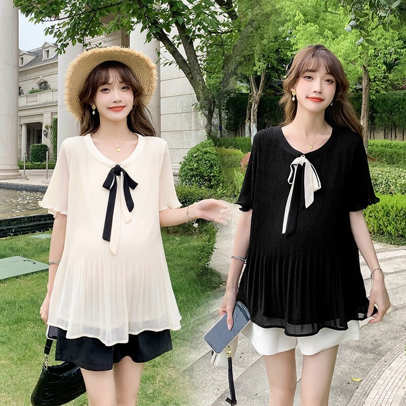Áo bầu Chất von zập ly mềm mát cộc tay mùa hè
