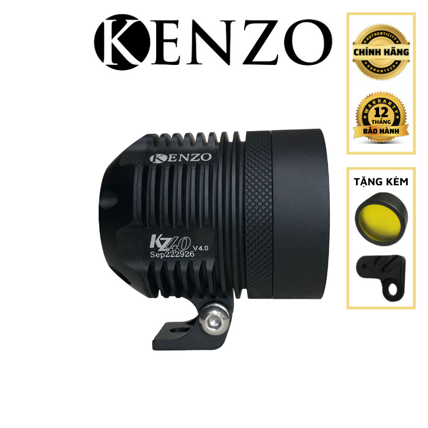 Đèn Kenzo Kz40 V4 chính hãng chip Osram siêu sáng, đèn trợ sáng gắn xe máy TikTakMoto