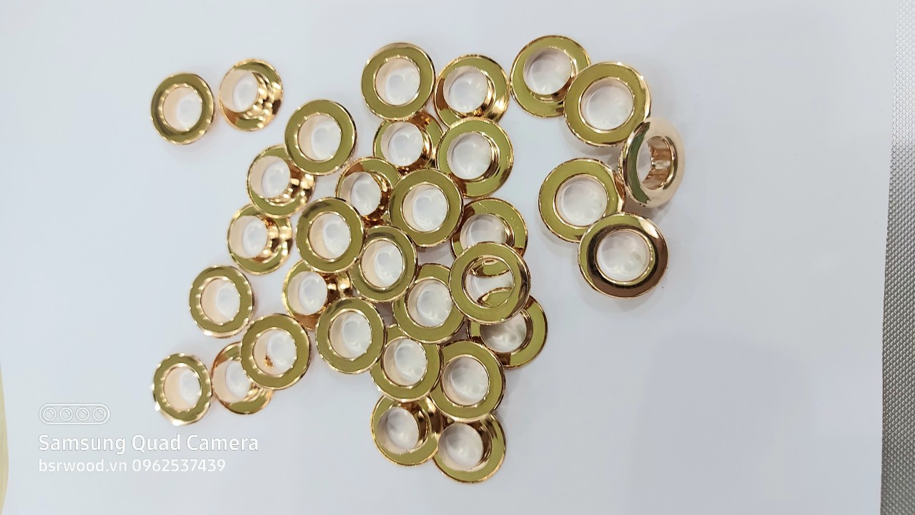 Khoen ore 10mm Khoen 10 ly Inox sáng bóng Màu bạc / Màu vàng Bịch 20 cái Khuy mắt cáo bấm vải Phụ liệu may mặc cao cấp