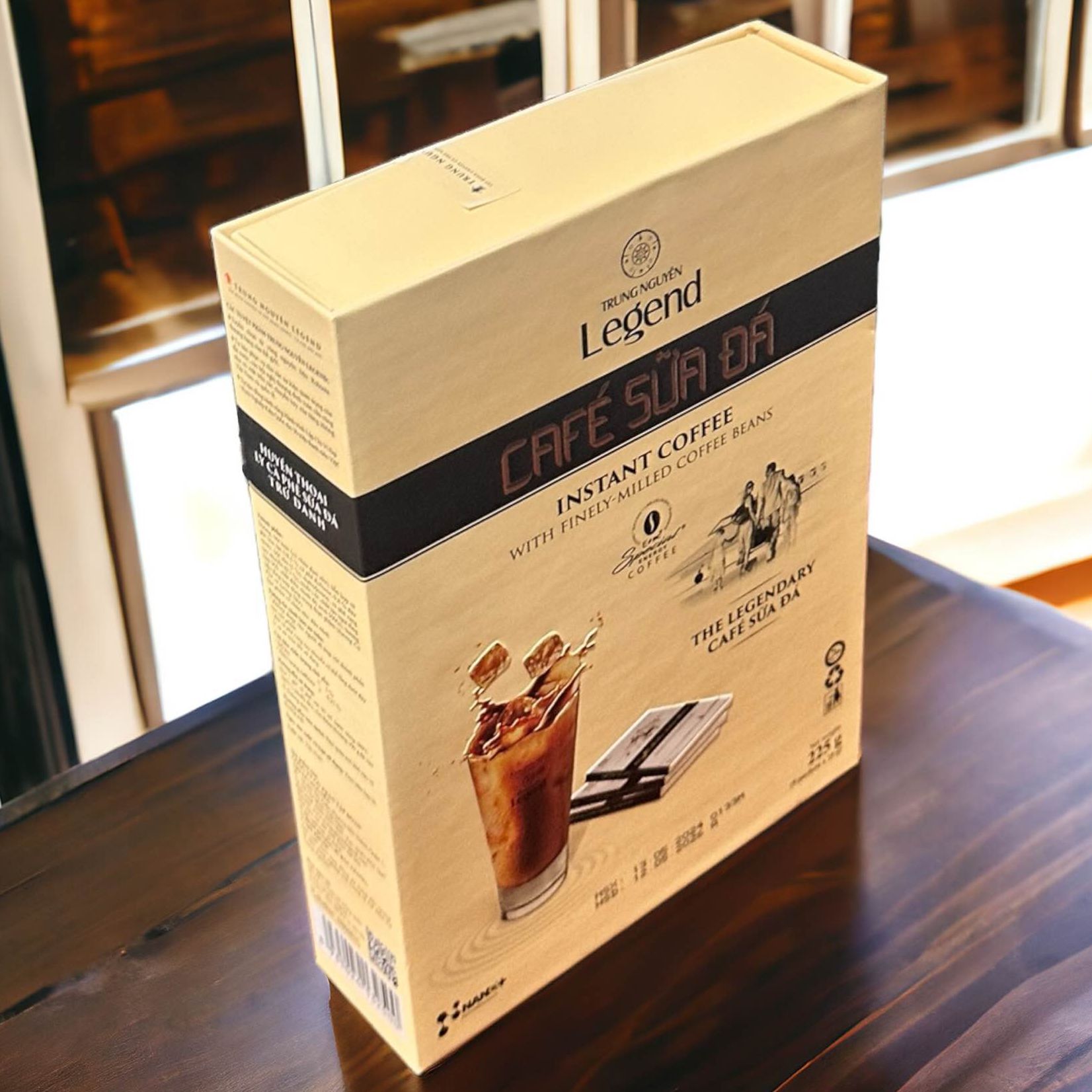 (Bao bì Mới) Cà phê hòa tan sữa đá Trung Nguyên Legend( Hộp 9 Gói)