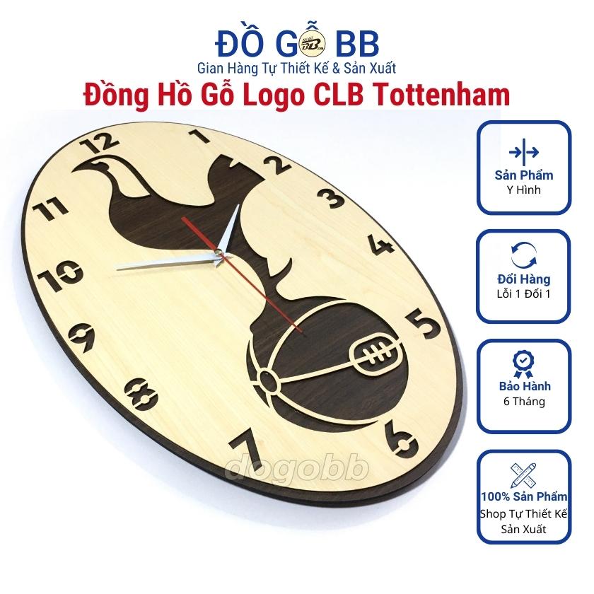 Đồng Hồ Bóng Đá Logo Clb Tottenham Hotspur Treo Tường Gỗ Trang Trí Decor Bền Rẻ Đẹp - Đồ Gỗ BB