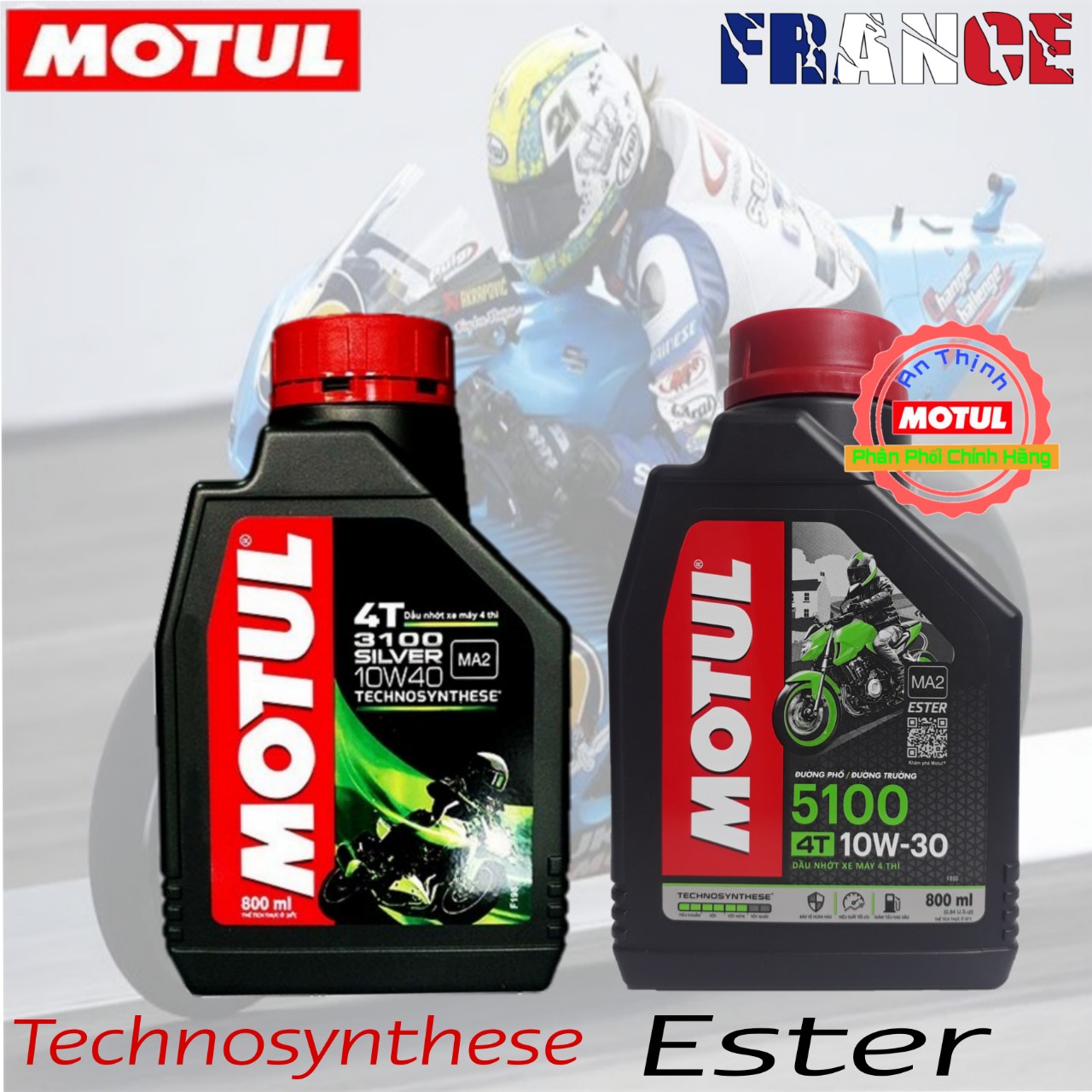 [HCM]Dầu Nhớt Xe Số Chính Hãng Cao Cấp MOTUL 3100 Silver 10W40 Và MOTUL 5100 10W30 ESTER  800ml SEA 10W40 MA2 SM SM Có Mã QR
