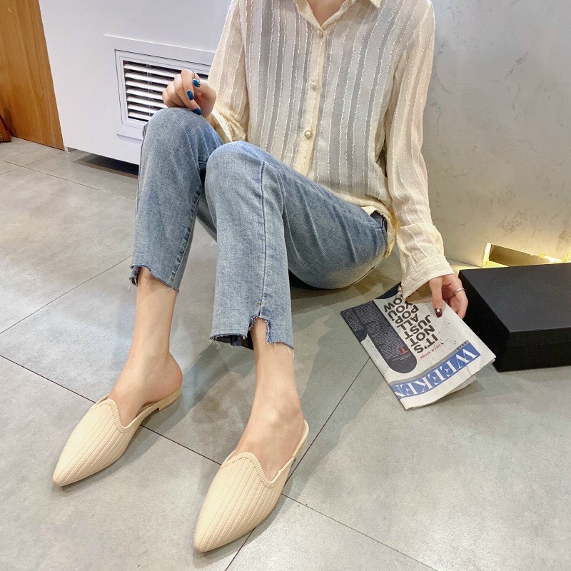 Sục nữ , Giày sục nữ thỡi trang mũi tron nhọn chống mưa bền đẹp