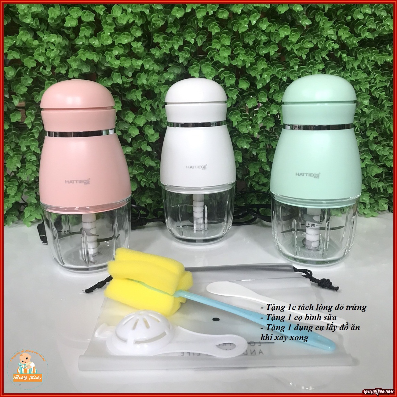 Máy xay đa năng Hattiecs 6 dung tích 300ml, xay đồ ăn dặm cho bé