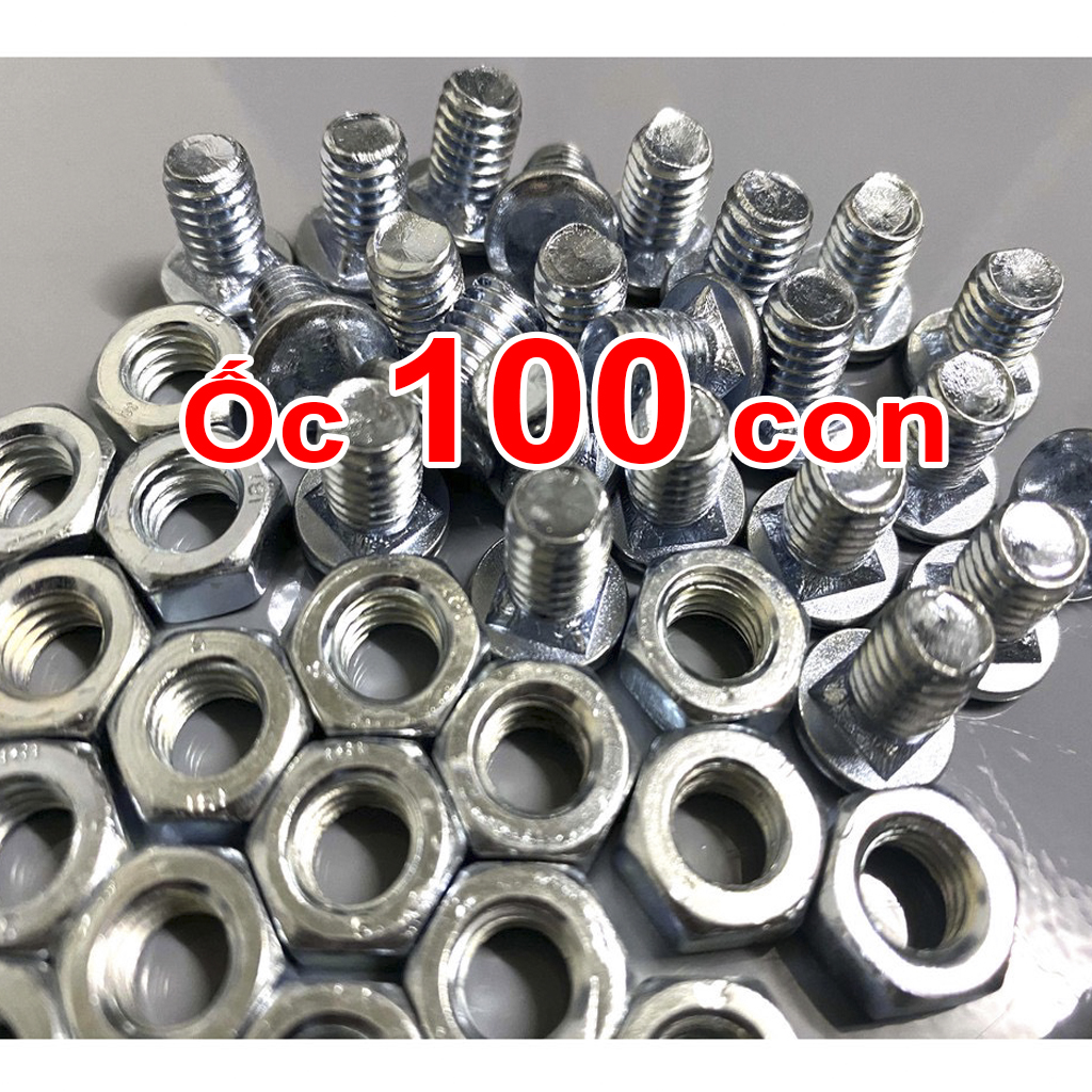 Ốc bắt kệ 100 con Kệ sắt V lỗ Lắp kệ sắt V lỗ Sắt V lỗ Bắt sắt V lỗ Kệ sắt đa năng