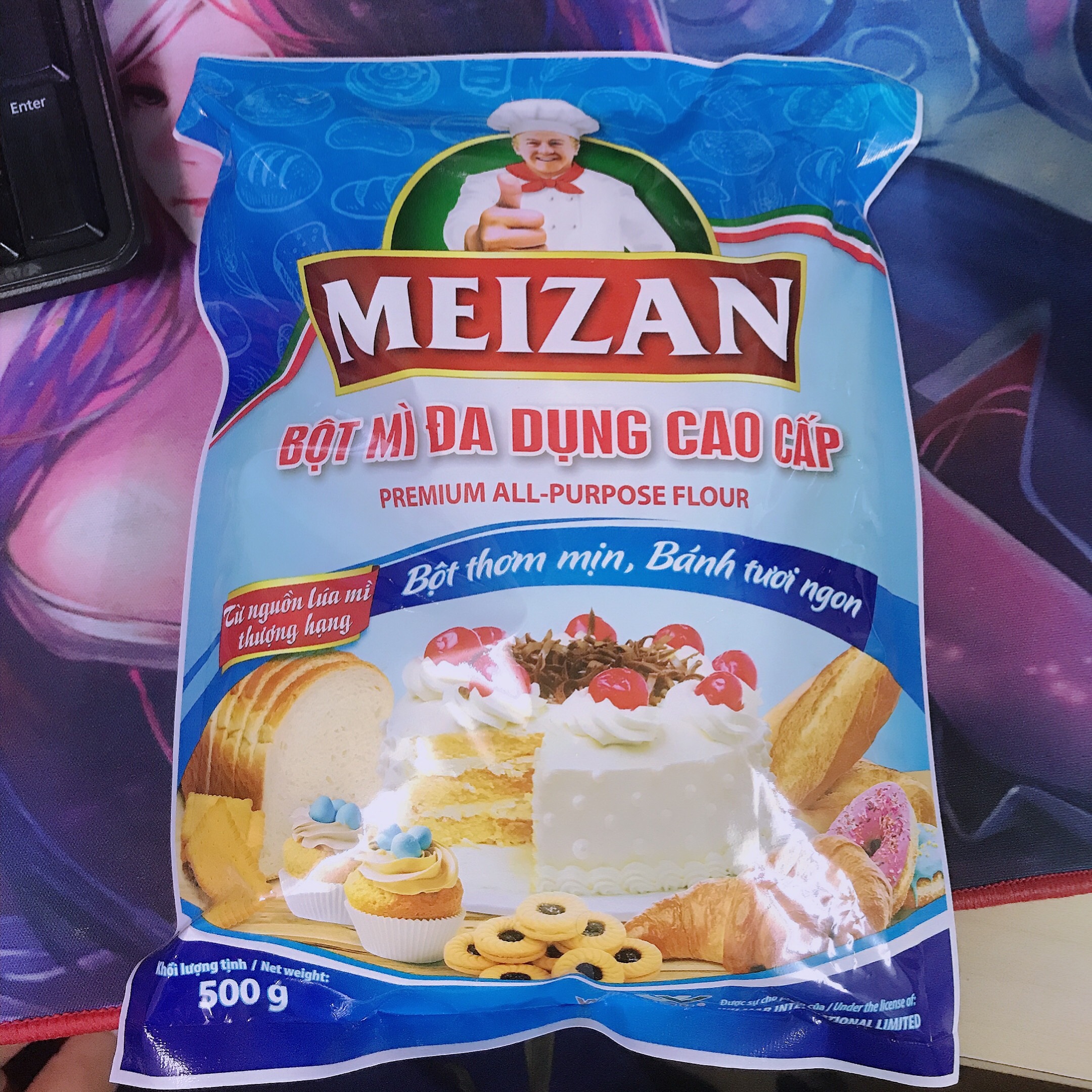 Bột mì đa dụng cao cấp meizan all purpose flour bịch 500g-1kg