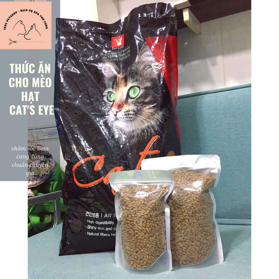 Hạt Cat's eye cho mèo - Túi chiết 1kg thức ăn cho mèo mọi lứa tuổi.