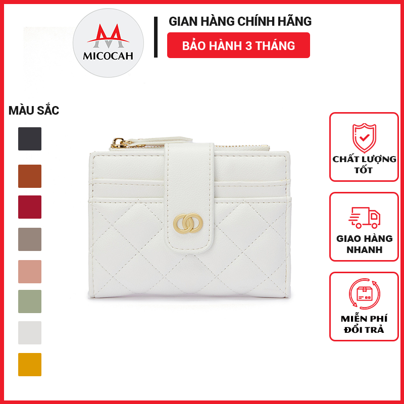 Ví nữ ngắn mini cầm tay đựng tiền forever young thời trang kẻ caro xinh xắn da cao cấp pfy41 - micocah mall