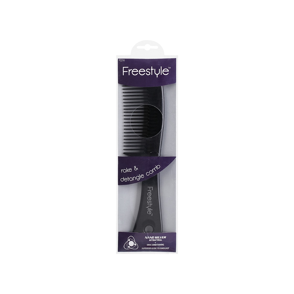 Lược freestyle rake & detangle comb thưa tay cầm