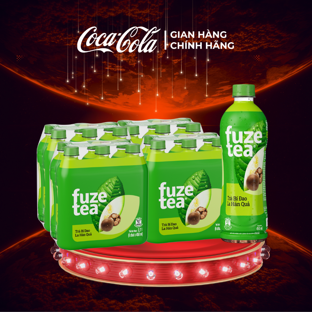 [SIÊU SALE ] Thùng 24 Chai Trà Bí Đao La Hán Quả Fuze Tea 450ml Coca-Cola Official Store Sale 8.8 Coca-Cola Chính Hãng_LD