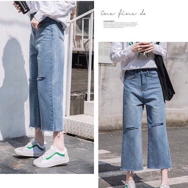 Baggy ống rộng rách gối, thiết kế đa dạng mẫu mã, form dễ mặc, thoải mái, đường may tỉ mỉ, tinh tế