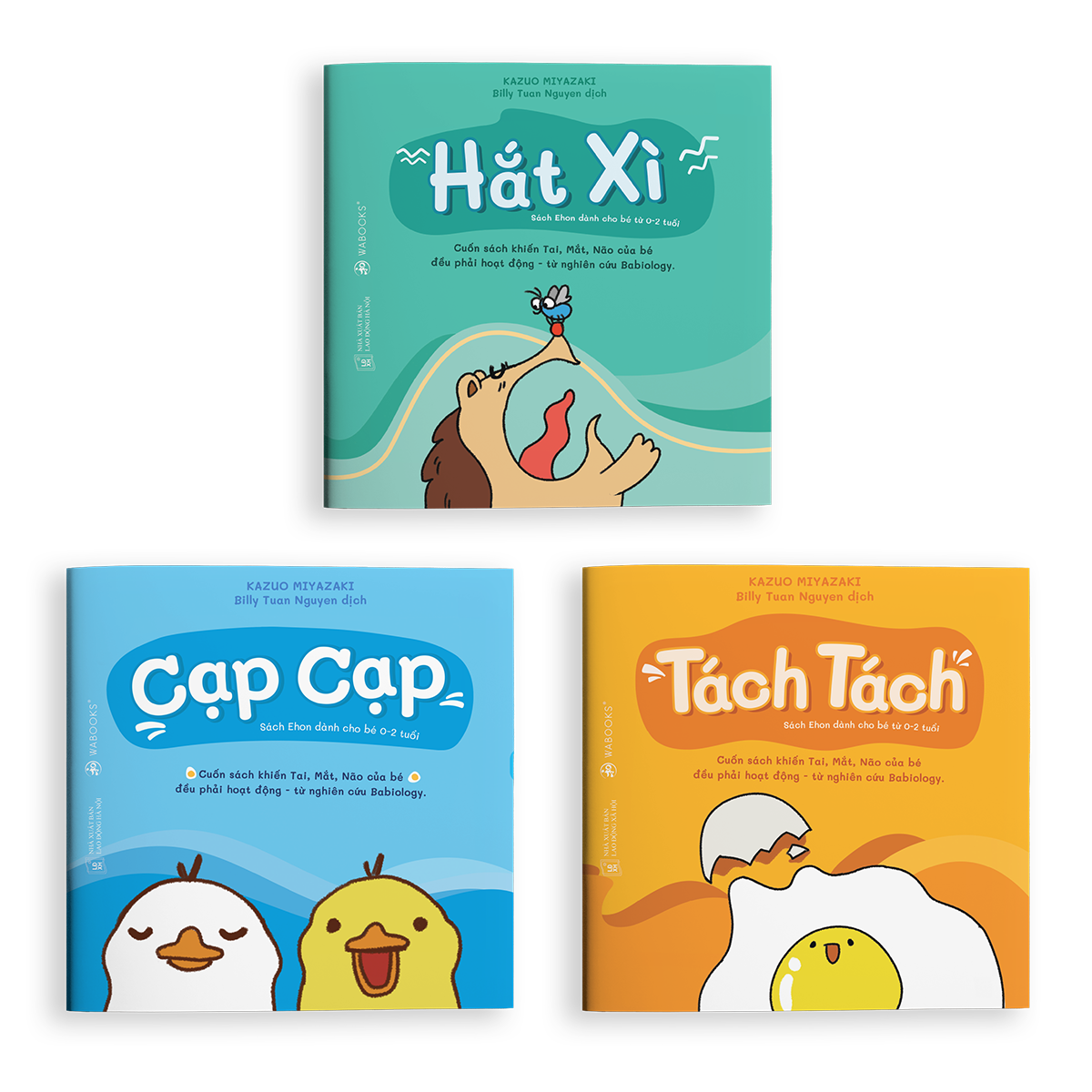 Sách Ehon- Bộ 3 cuốn Thật Bất Ngờ - Dành cho trẻ từ 0 - 2 tuổi phát triển thính giác & khả năng ngôn ngữ