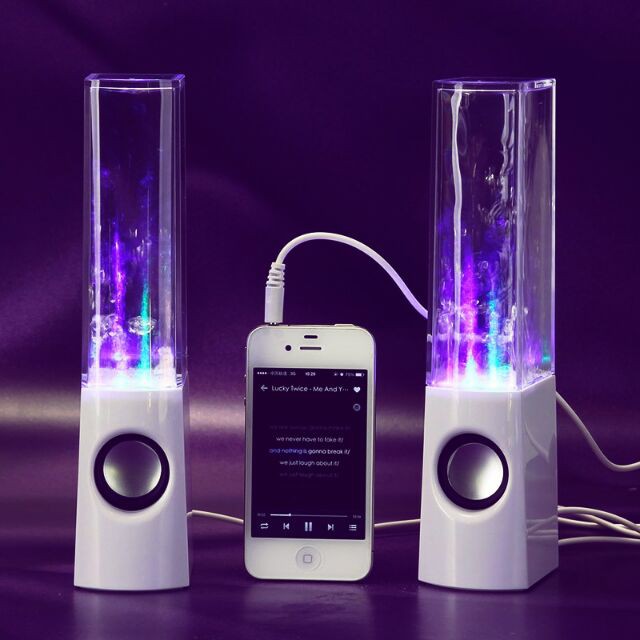 Loa máy vi tính loa nghe nhạc phun nước 3d theo điệu nhạc ánh sáng sôi động để bàn có dây