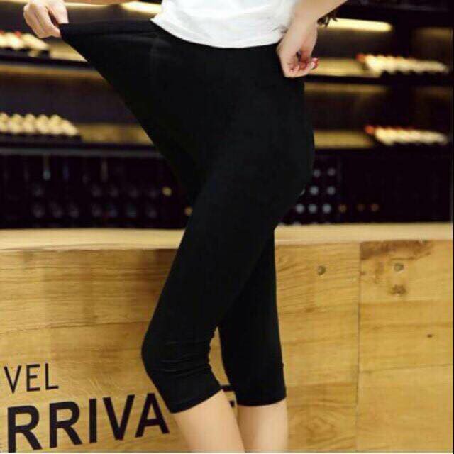 Quần lỡ bầu legging trơn cottong có chun điều chỉnh