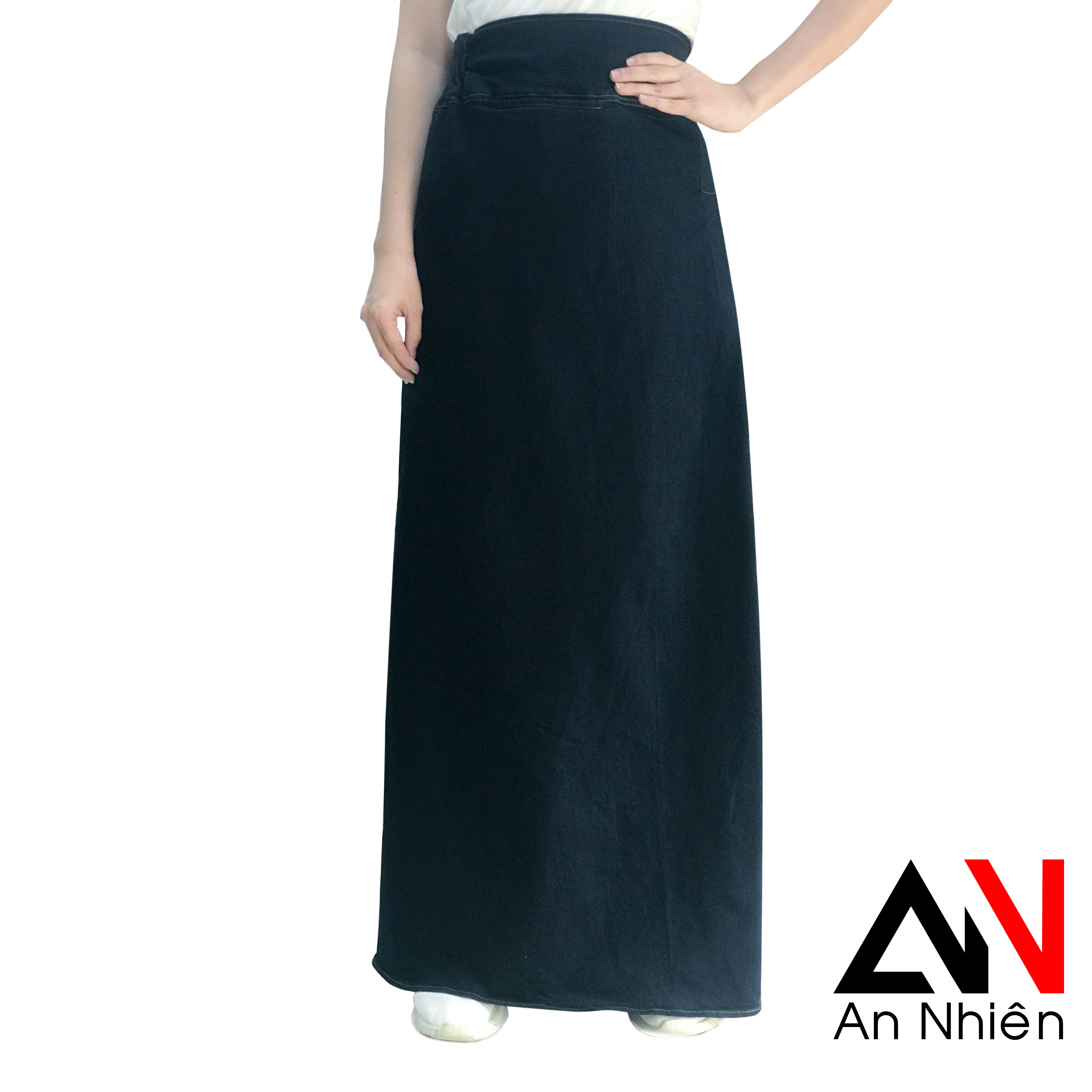 Váy chống nắng loại 1 tà có nút bấm chất liệu jean