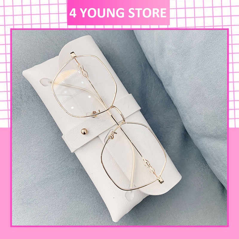 Kính cận thời trang mắt đa giác Hàn Quốc bảo vệ mắt chống tia UV thay được tròng cận - Kính gọng cận 023