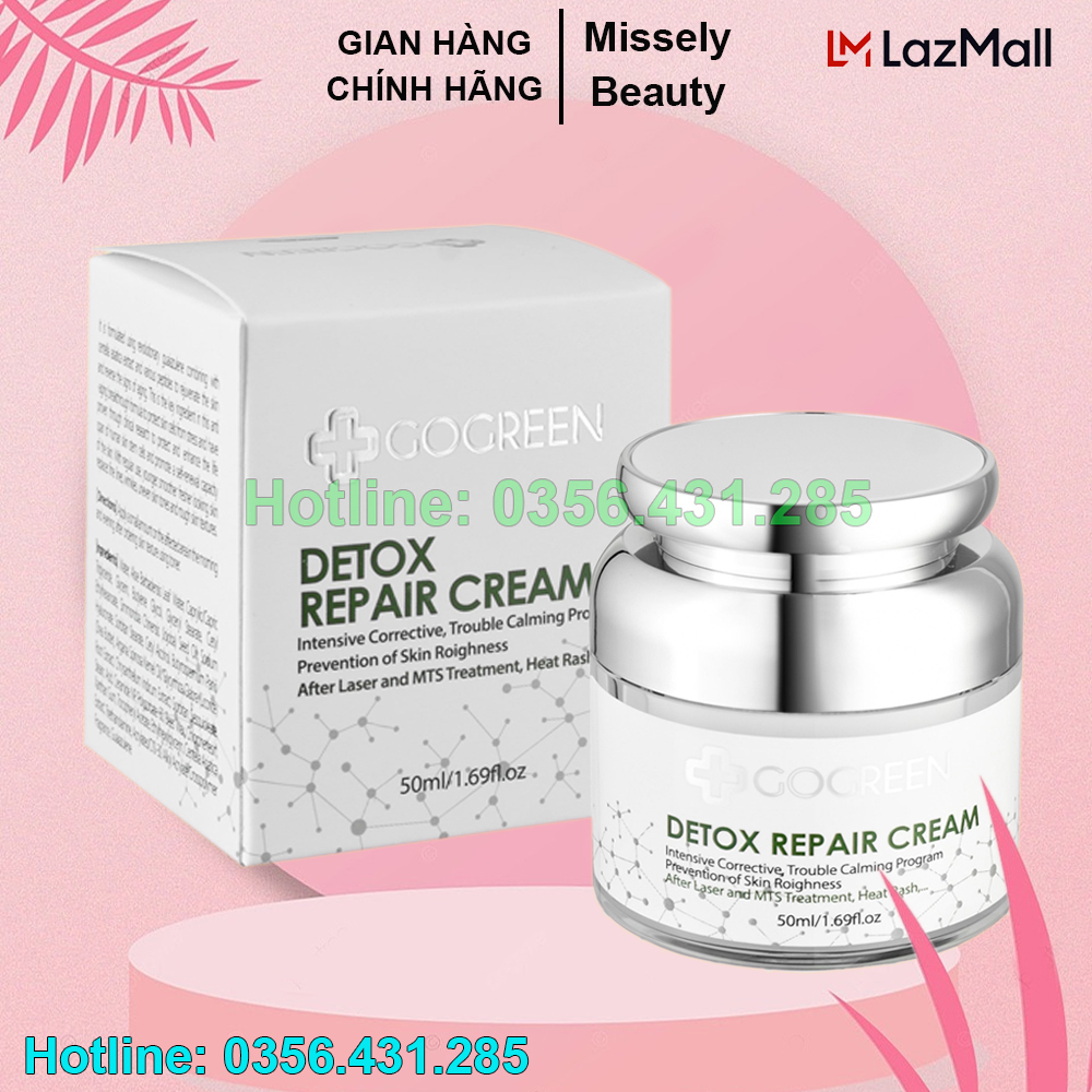 Kem dưỡng phục hồi Detox Repair Cream Gogreen - Kem dưỡng và phục hồi da sau điều trị – 50gr