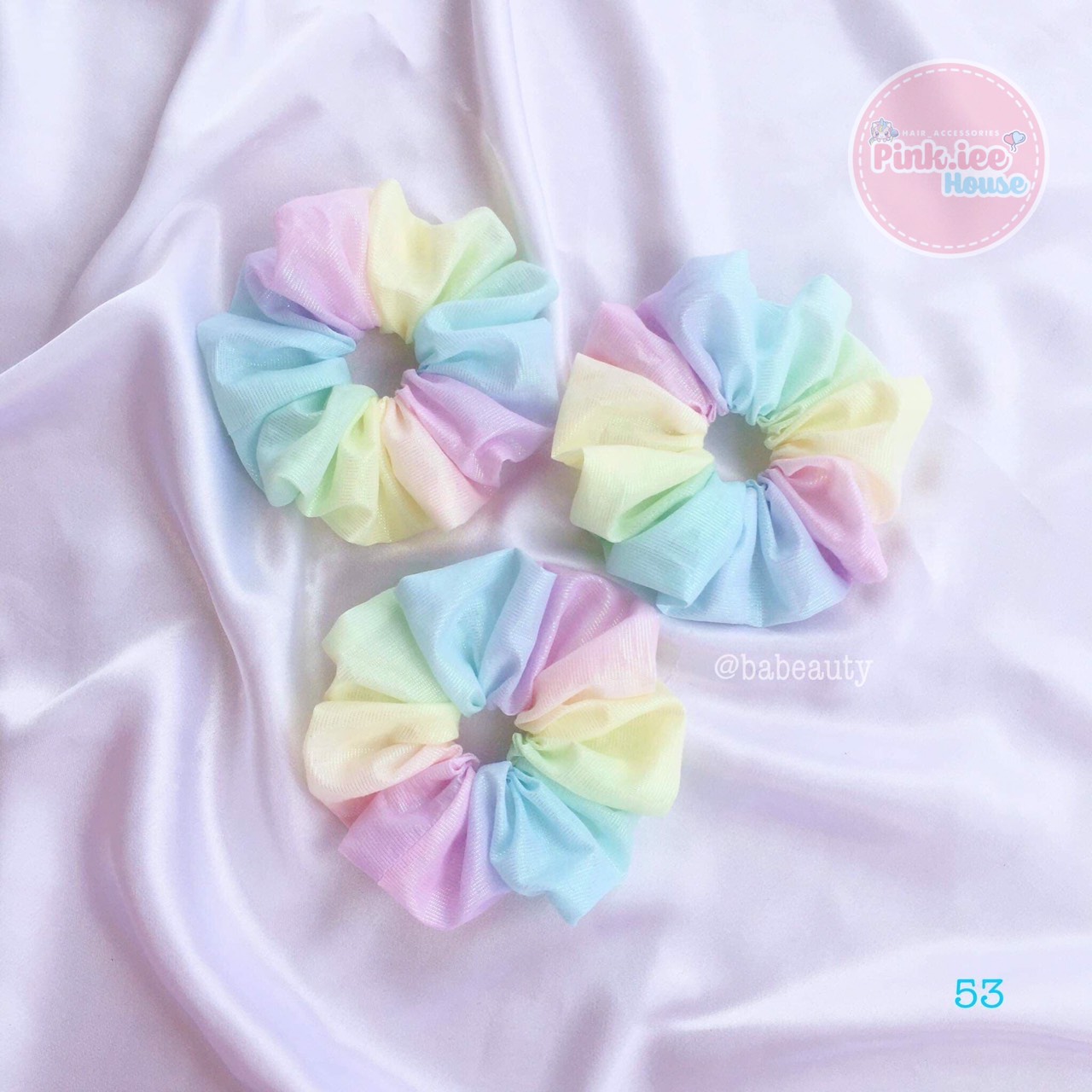 Scrunchies rainbow cầu vồng - cột tóc hottrend