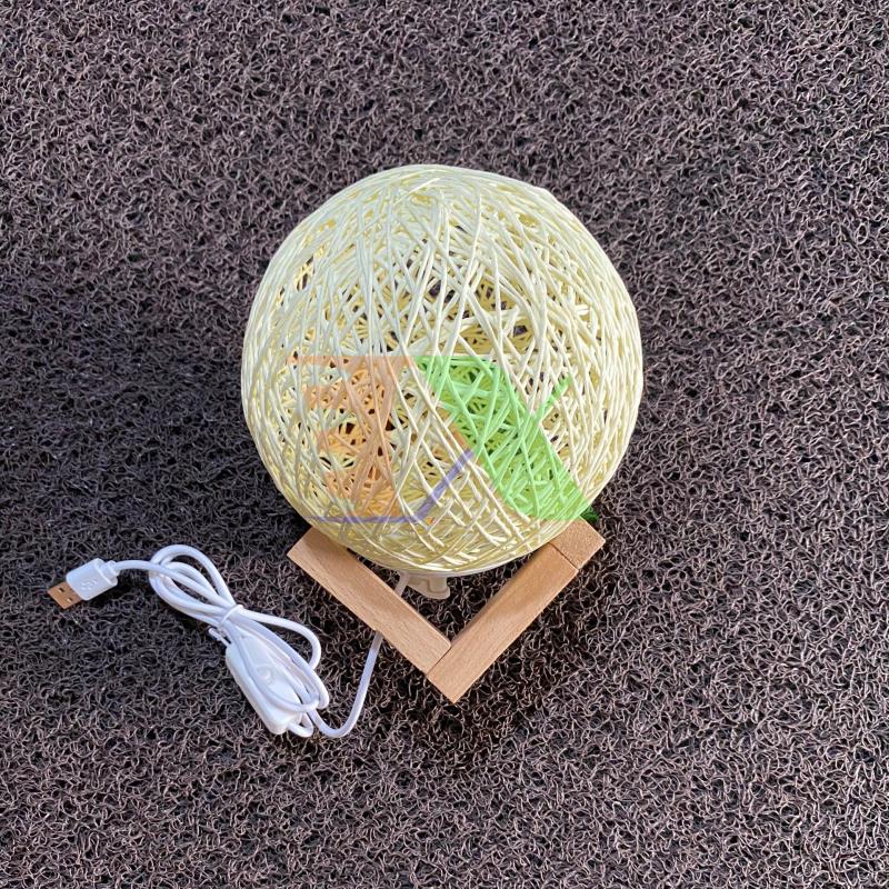 Đèn ngủ cầu mây 3 màu GO-03, Đèn ngủ, Đèn led trang trí để bàn ấm áp