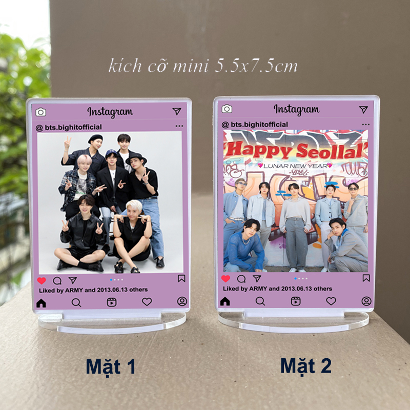 Tượng instagram BTS kích cỡ mini ( in 2 mặt khác nhau)