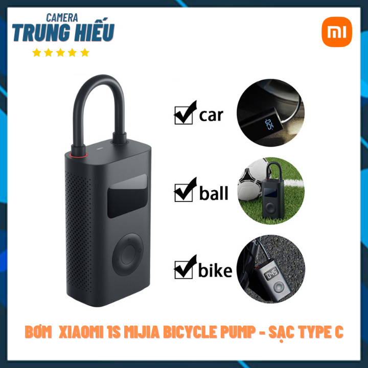 Bơm cầm tay đa năng xiaomi 1s mijia bicycle pump typec - máy bơm lốp xe xiaomi mijia 1s typec