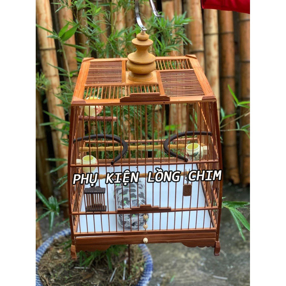 Khung lồng chim chào mào thái đấu, vuông đấu bền đẹp dễ dàng lắp ráp tặng kèm móc nậm
