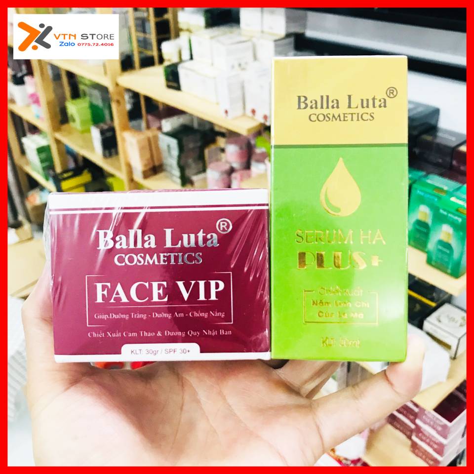Combo Kem Face Vip Đỏ Balla Luta + Serum HA PLUS Balla Luta Thu Hằng chính hãng - MẪu mới 2022