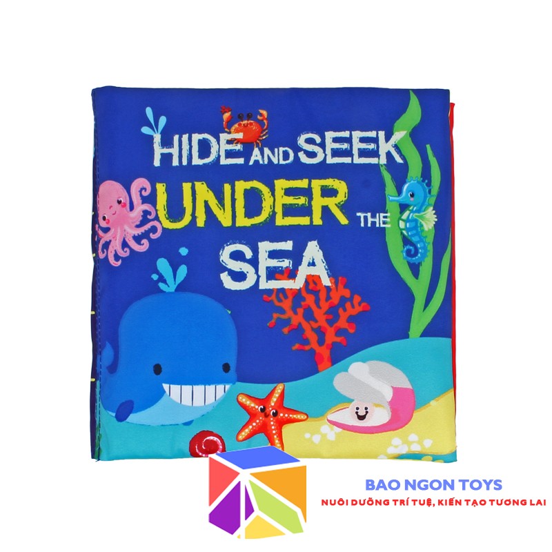 Sách vải lật mở hide and seek chủ đề động vật giúp bé phát triển ngôn ngữ và kỹ năng vận động tinh - bao ngon toys - sv35c