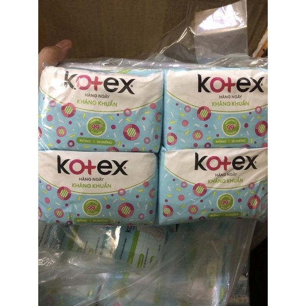 Băng vệ sinh kotex Hàng Ngày Kháng Khuẩn Mỏng hết quà tặng