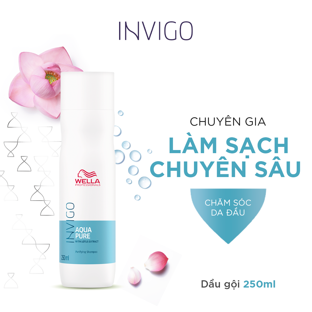 Dầu Gội Wella Invigo Giúp Làm Sạch Sâu, Dễ Chịu Cho Da Đầu Tiết Dầu Balance Aqua Pure Purifying Shampoo