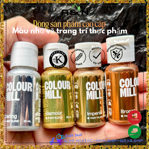 High-Quality Color Mil Metallic Paint Is Specialized for Decorating Cakes and Candies.