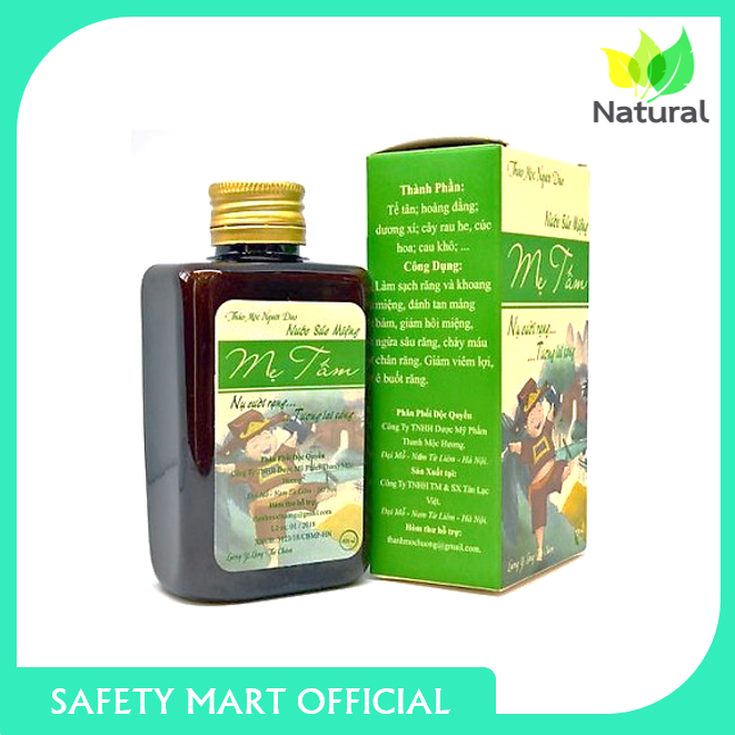 Nước súc miệng tri sâu răng hôi miệng chảy mắc chân răng dành trẻ em Mẹ Tấm Thanh Mộc Hương - 150ml