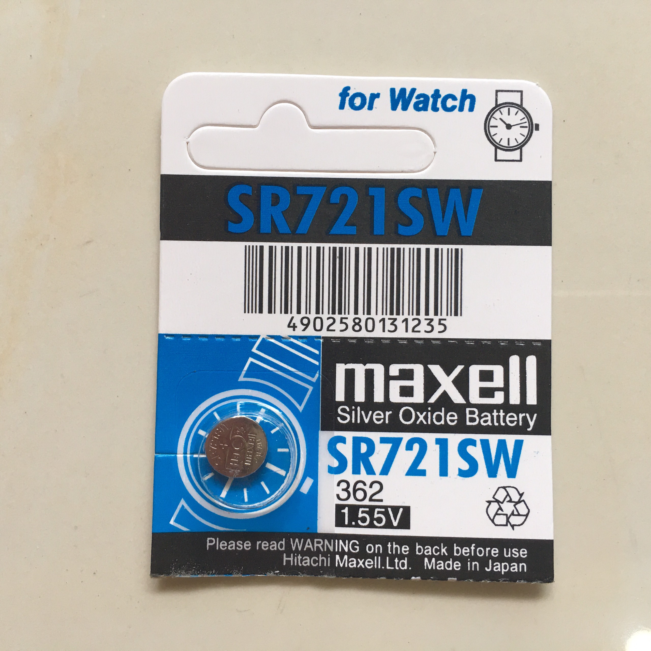 [HCM]Vỉ  1 viên pin đồng hồ Maxell 721 SR721SW 362 HPM721 Nhật Bản