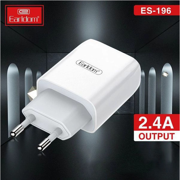 Sạc bộ thông minh earldom es-196 cho samsung, xiaomi, oppo, ... chân mico usb- tích hợp chip kiểm soát và sạc nhanh 2.4a - hàng chính hãng