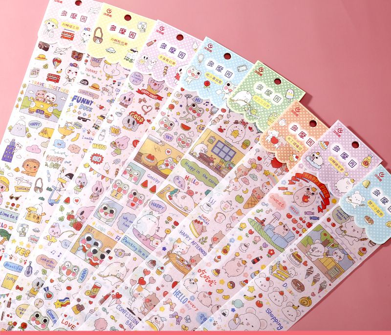 Giảm giá Set 4 tờ hình dán sticker dễ thương cute - sticker hình dán hoạt hình  cute - BeeCost
