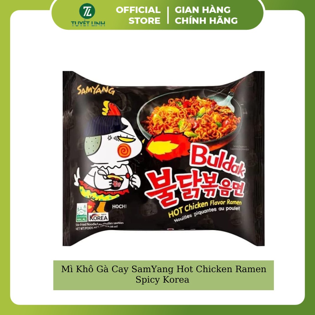Combo 5 Mì Khô Gà Cay SamYang Hot Chicken Ramen Spicy Korea Product From