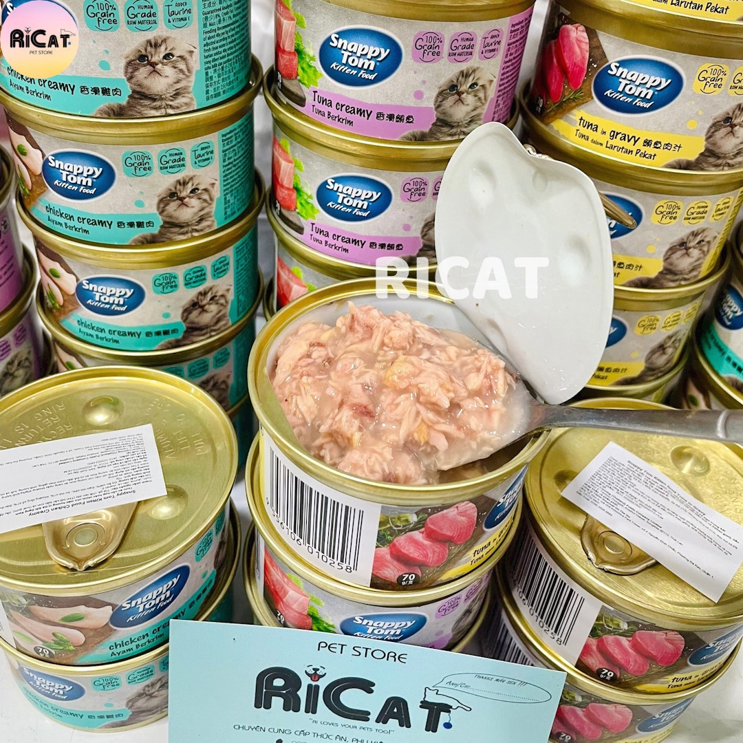Pate cho mèo con snappy tom premium kitten - lon 70g