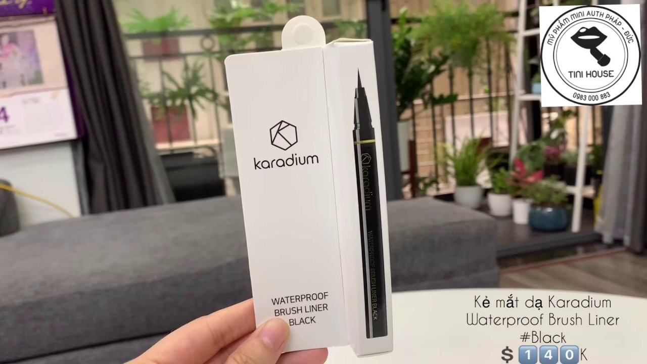 Bút dạ kẻ mắt nước karadium waterproof brush liner black