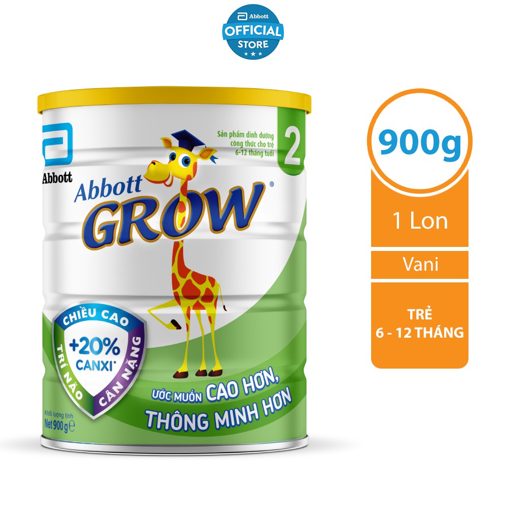 Sữa bột Abbott Grow 2 900g (bé 6-12 tháng tuổi) - HSD luôn mới
