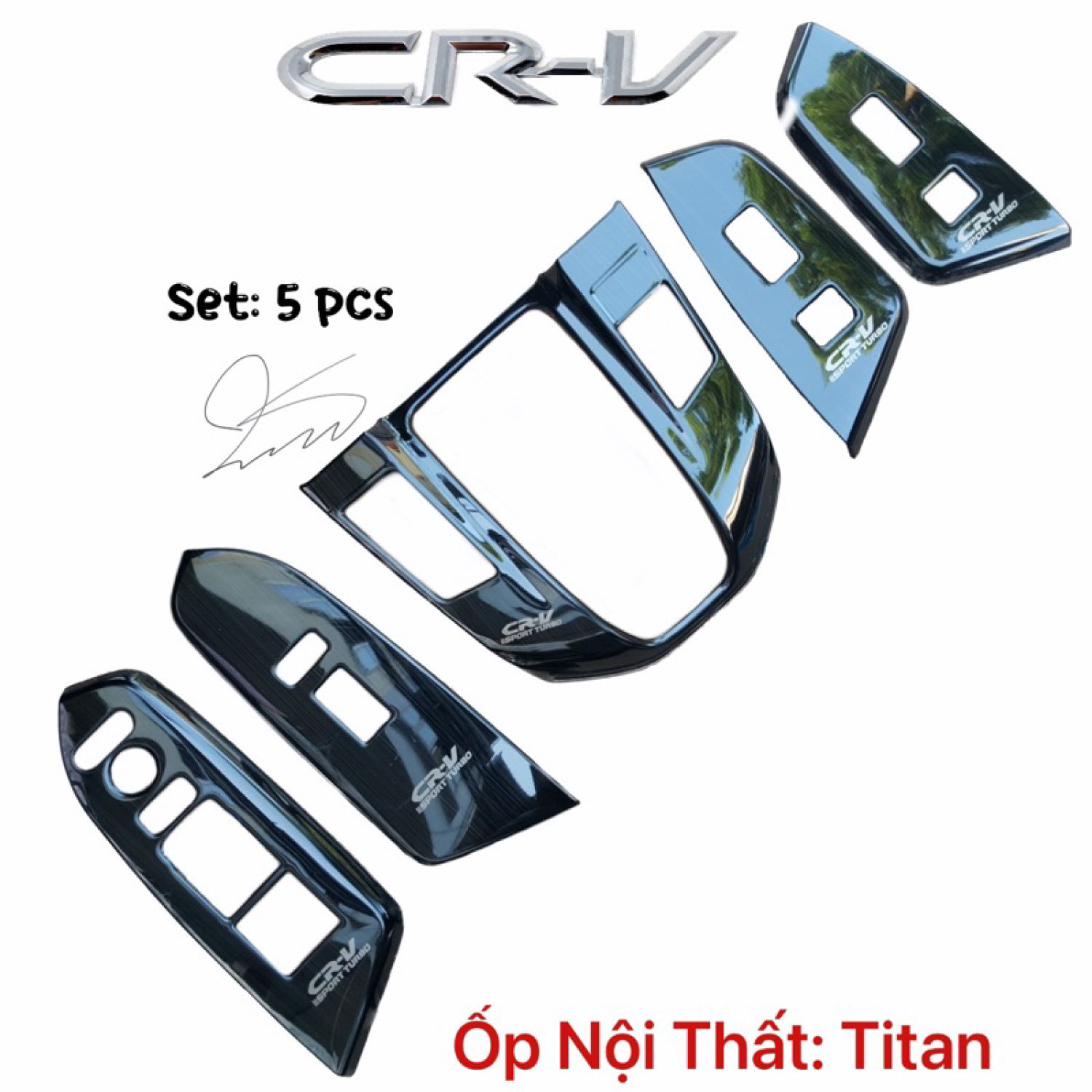Crv 2018 - 2023 ốp nội thất titan phụ kiện honda 2019 2020 2021 2022