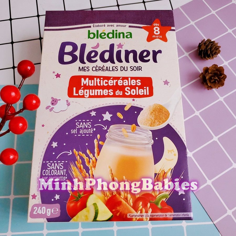 Bột lắc sữa ban đêm blediner vị rau củ 240g 8m+